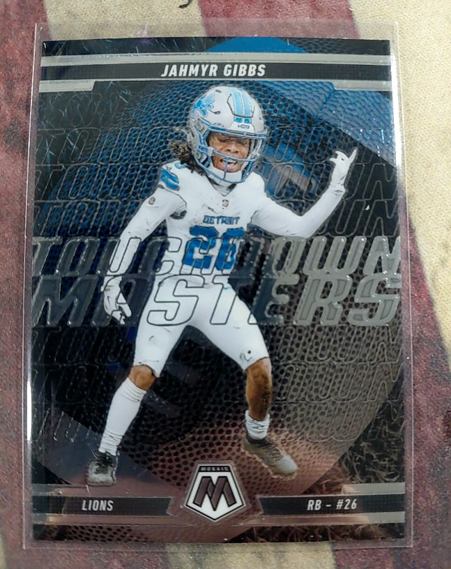 2025 Panini Mosaic #6 Jahmyr Gibbs Touchdown Masters — front
