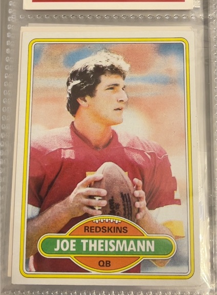1980 Topps #475 Joe Theismann — front