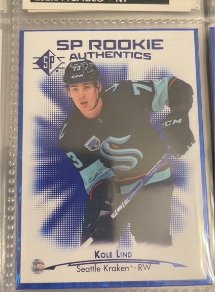 2021-22 Upper Deck SP Rookie Authentics #105 Kole Lind — front
