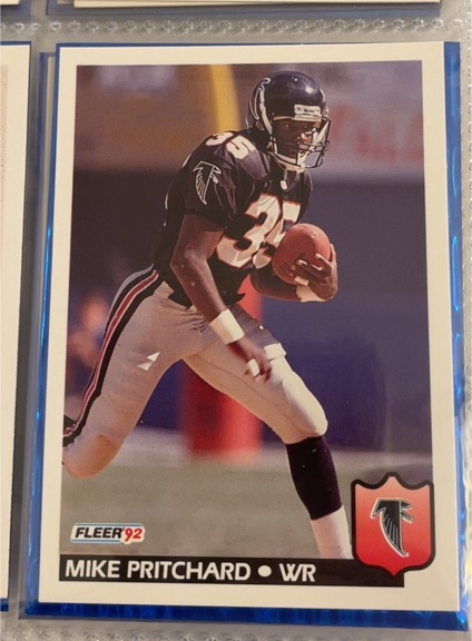 1992 Fleer #14 Mike Pritchard — front