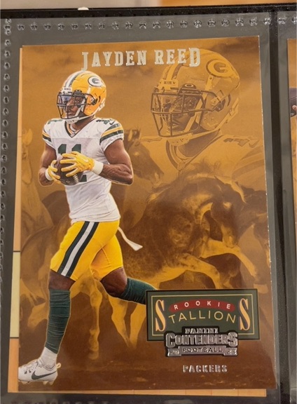 2023 Panini Contenders #22 Jayden Reed Rookie Stallions — front