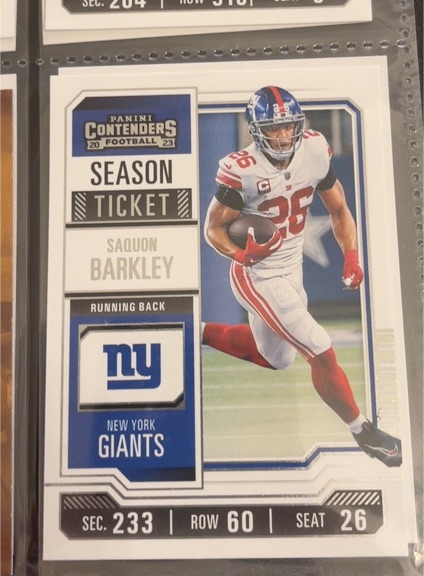 2023 Panini Contenders #77 Saquon Barkley — front