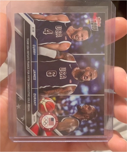 2024 Topps Now Olympic Games #26 Stephen Curry LeBron James Kevin Durant — front