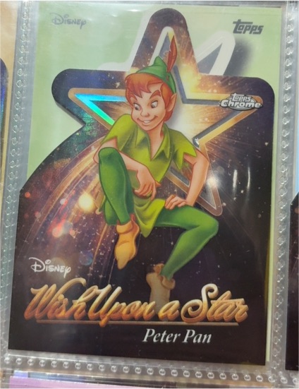 2025 Topps Disney Wonder #W-8 Peter Pan Wish Upon a Star Chrome Die-Cut — front
