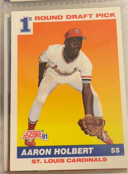 1991 Score #676 Aaron Holbert — front