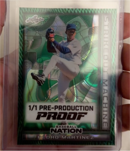2025 Leaf Baseball Nation 1/1 Pre-Production Proof Pedro Martinez — front