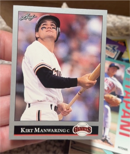 1992 Leaf #208 Kirt Manwaring — front