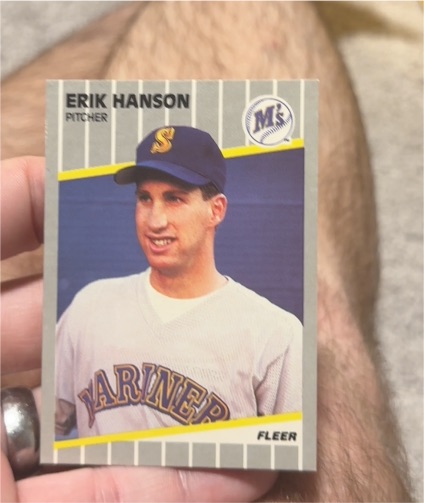 1989 Fleer #549 Erik Hanson — front