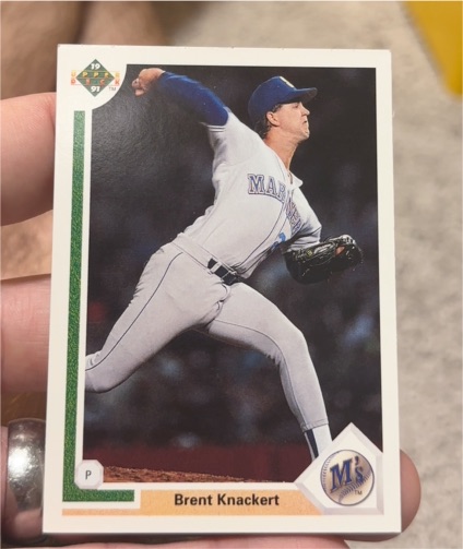 1991 Upper Deck #378 Brent Knackert — front