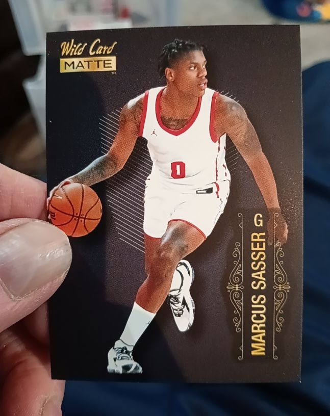 2022 Wild Card Matte Black #MB-56 Marcus Sasser — front