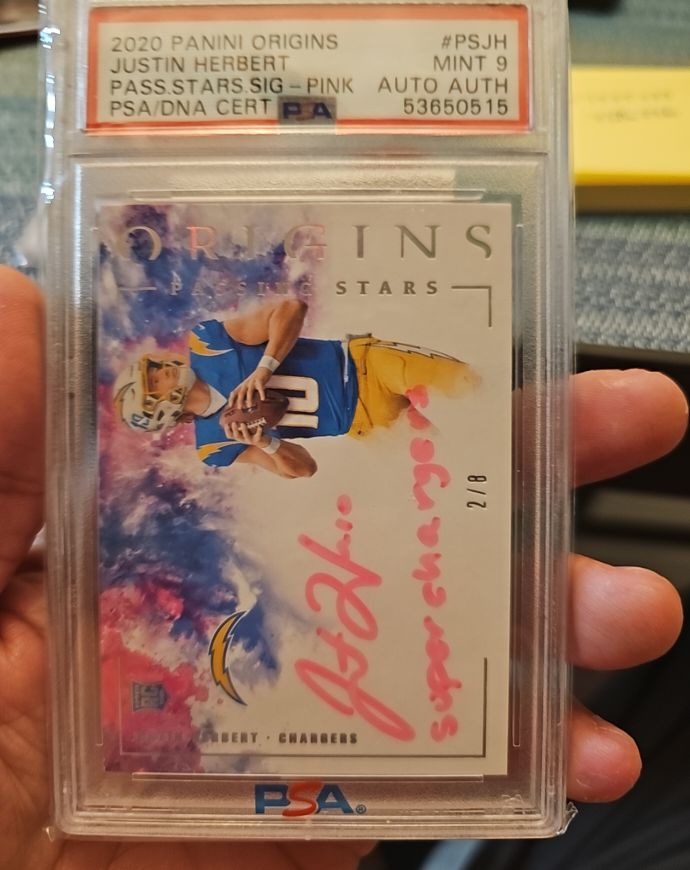 2020 Panini Origins #PSJH Justin Herbert — front