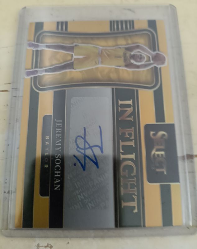 2021 Panini Select In Flight Signatures #IF-JSO Jeremy Sochan — front