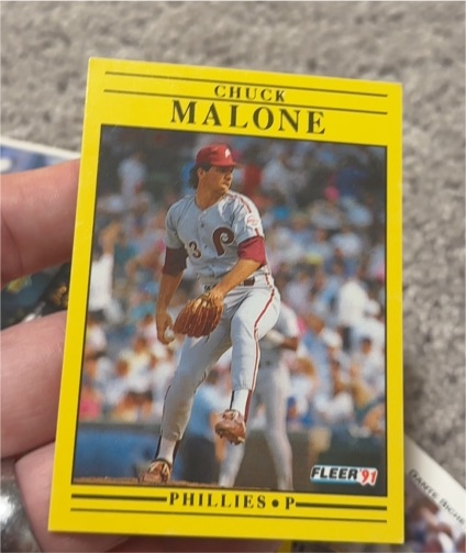 1991 Fleer #404 Chuck Malone — front