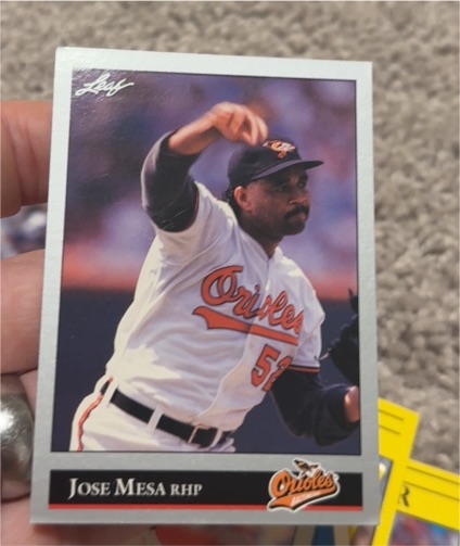 1992 Leaf #351 Jose Mesa — front