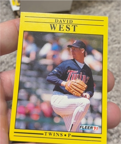 1991 Fleer #627 David West — front