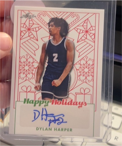 2023 Leaf Happy Holidays #BA-DH2 Dylan Harper — front