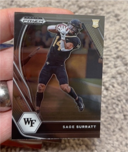 2021 Panini Prizm Draft Picks #134 Sage Surratt — front