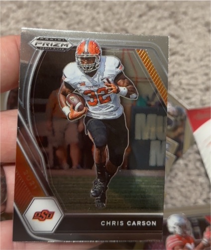 2021 Panini Prizm Draft Picks #98 Chris Carson — front