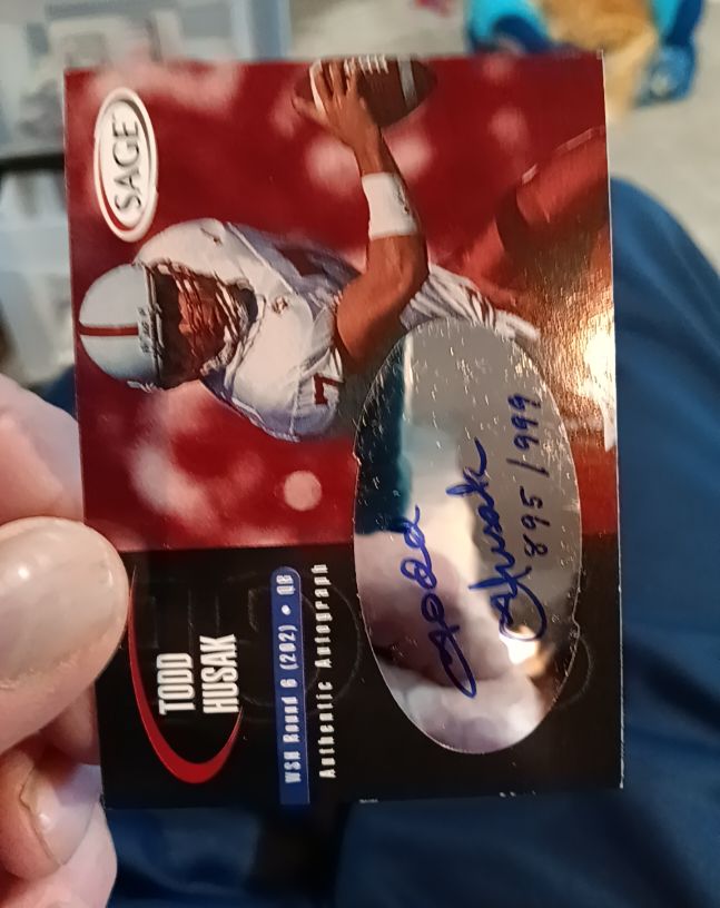 2000 SAGE Autographs Red #A21 Todd Husak — front