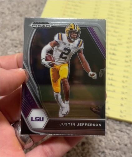 2021 Panini Prizm Draft Picks #56 Justin Jefferson — front