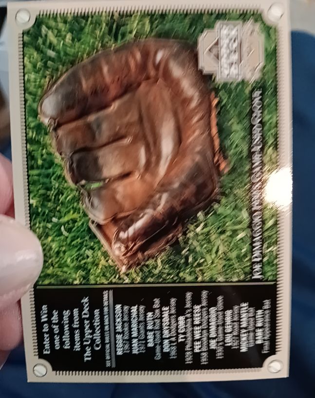 2000 Upper Deck #NNO Joe DiMaggio 1930's Game-Used Glove — front