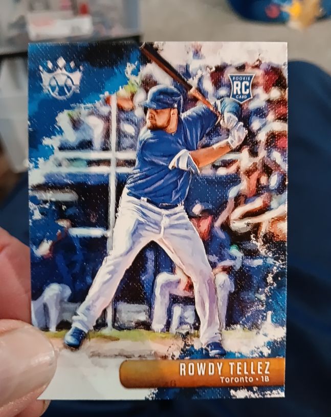 2019 Panini Diamond Kings Artist's Proof Blue #141 Rowdy Tellez — front