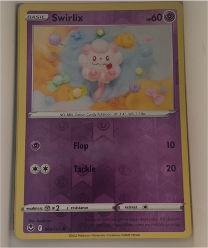 2022 Pokémon Sword & Shield Silver Tempest #083 Swirlix — front