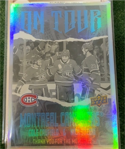 2024-25 Upper Deck #OT-1 Cole Caufield / Nick Suzuki On Tour Montreal Canadiens — front