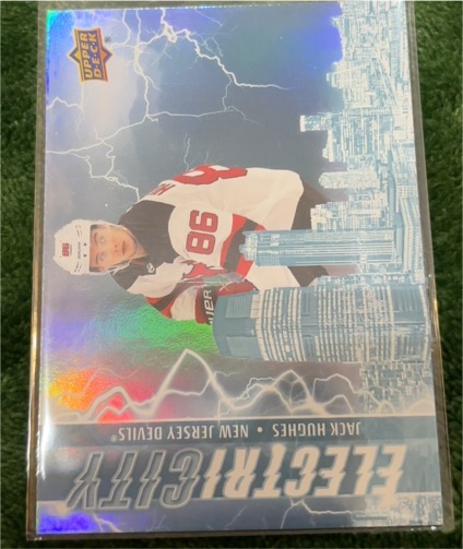 2024-25 Upper Deck Series 2 ElectriCITY #EC-5 Jack Hughes — front