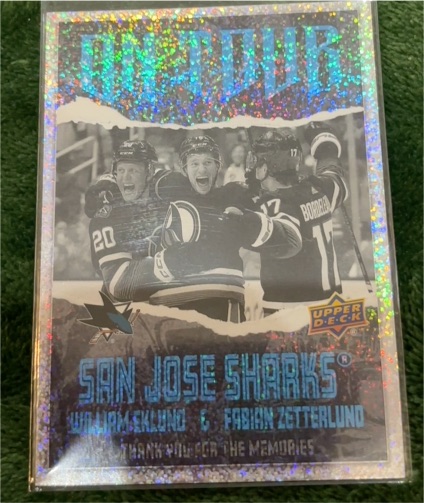 2024-25 Upper Deck Series 2 On Tour #OT-8 William Eklund & Fabian Zetterlund — front