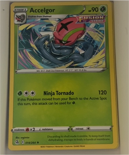2021 Pokémon SWSH08: Fusion Strike #014 Accelgor — front
