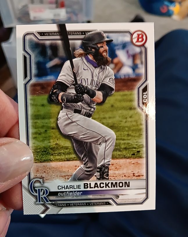 2021 Bowman #4 Charlie Blackmon — front
