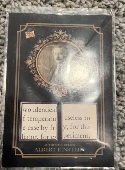 2024 Pieces of the Past Albert Einstein Black DUAL HISTORIC RELIC #DUAL-11B — front