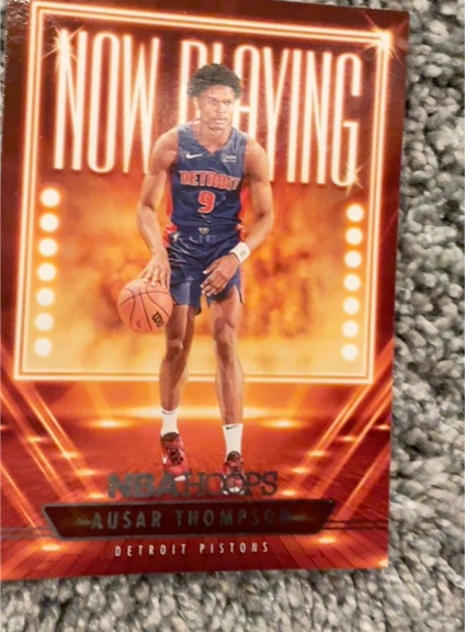 2023-24 Panini NBA Hoops #20 Ausar Thompson Now Playing — front