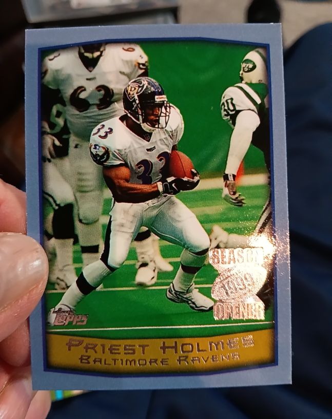 1999 Topps Season Opener Priest Holmes Baltimore Ravens — front