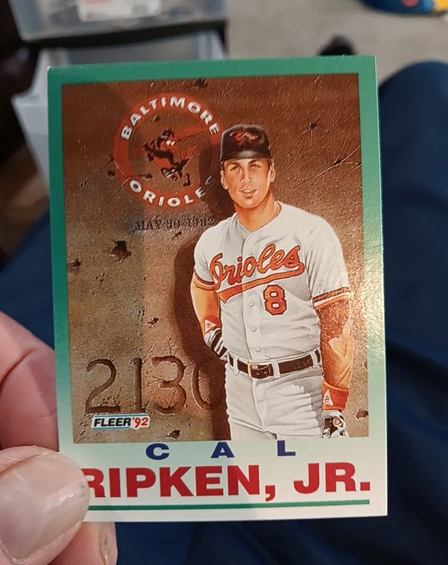 1992 Fleer #711 Cal Ripken, Jr. — front