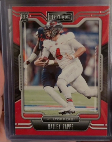 2022 Panini Chronicles Draft Picks Playbook #24 Bailey Zappe — front