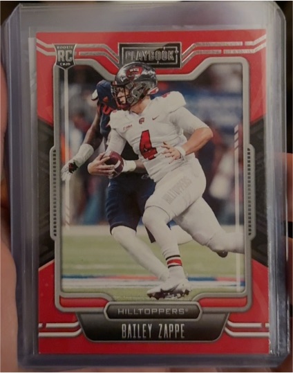 2022 Panini Chronicles Draft Picks Playbook #24 Bailey Zappe — front