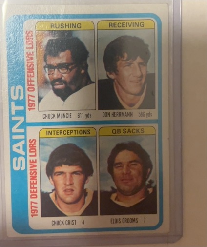 1978 Topps #517 Chuck Muncie / Don Herrmann / Chuck Crist / Elois Grooms — front