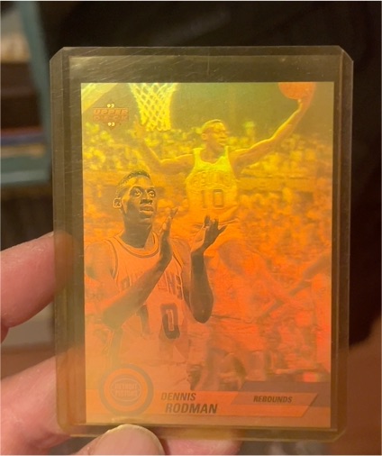 1992-93 Upper Deck #AW3 Dennis Rodman Award Winner Holograms — front