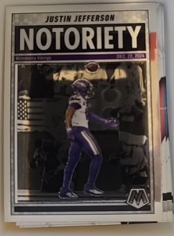 2025 Panini Mosaic #6 Justin Jefferson Notoriety — front