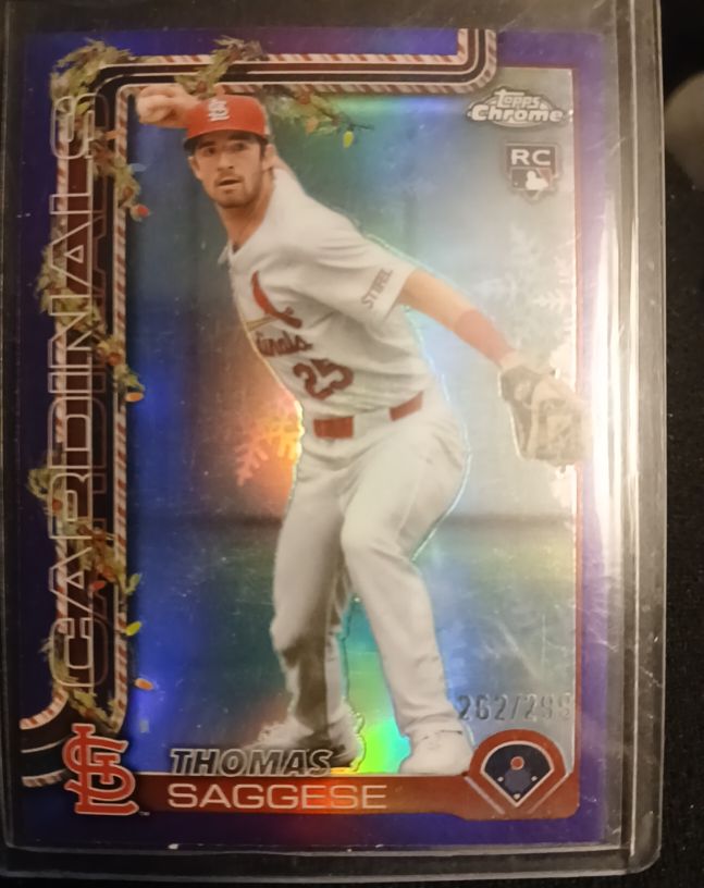 2025 Topps Chrome Holiday #H187 Thomas Saggese — front
