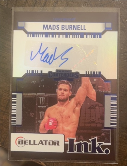 2025 Panini Contenders PFL Bellator Ink #BT-MDB Mads Burnell — front