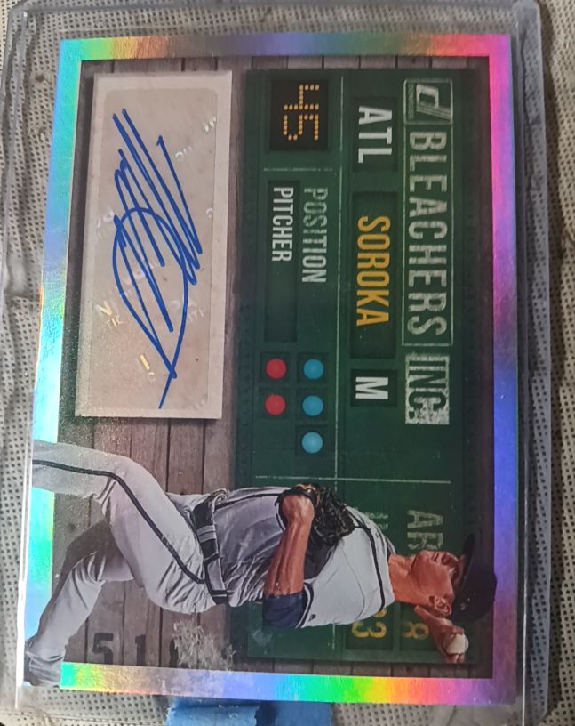 2019 Panini Donruss Bleachers Inc #BI-MS Mike Soroka — front