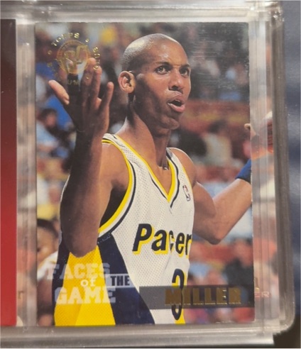 1994-95 Topps Stadium Club Faces of the Game #353 Reggie Miller — front