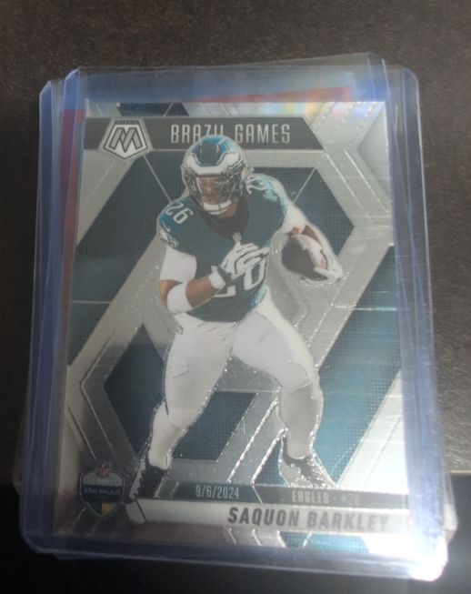 2025 Panini Mosaic #263 Saquon Barkley Brazil Games — front