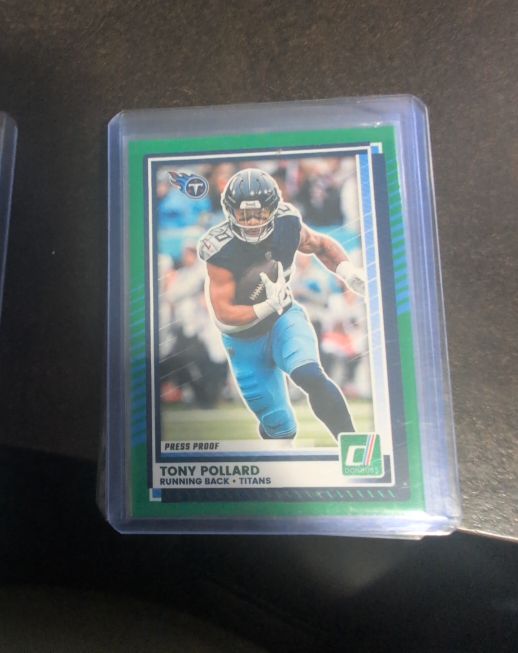 2025 Panini Donruss Press Proof Green Tony Pollard — front