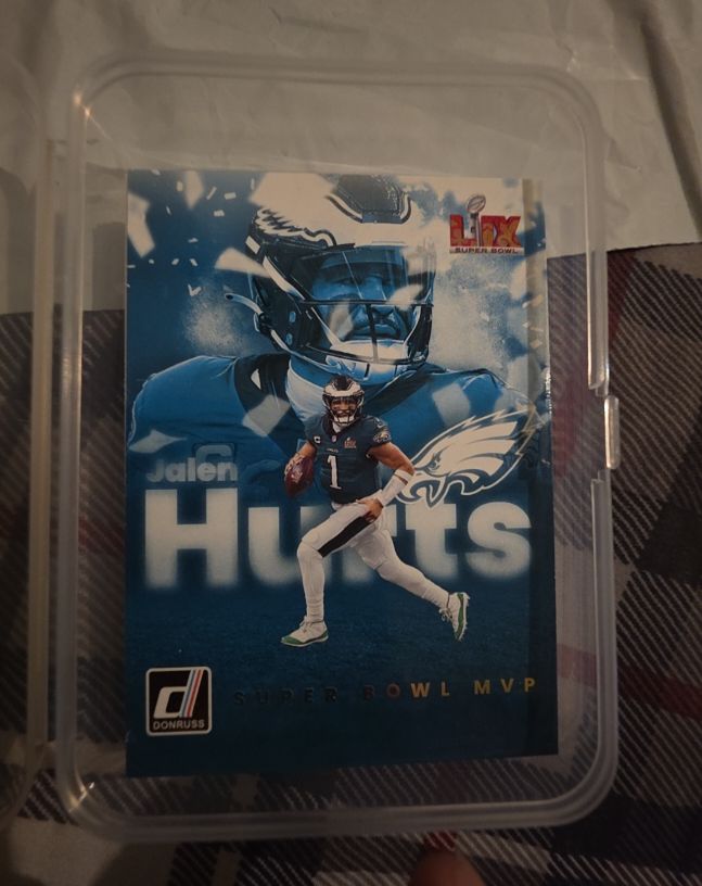 2025 Panini Donruss #1 Jalen Hurts Super Bowl MVP — front