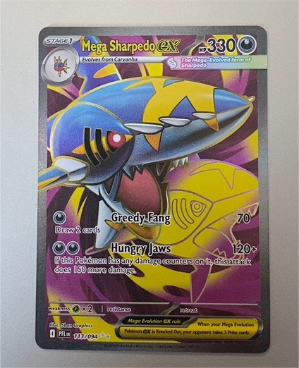 2025 Phantasmal Flames #113/094 Mega Sharpedo ex — front