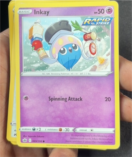 2021 Pokemon SWSH06: Chilling Reign #069 Inkay — front